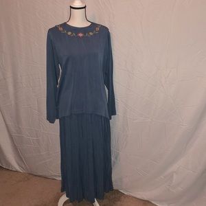 Vintage 1990 blouse & broom skirt